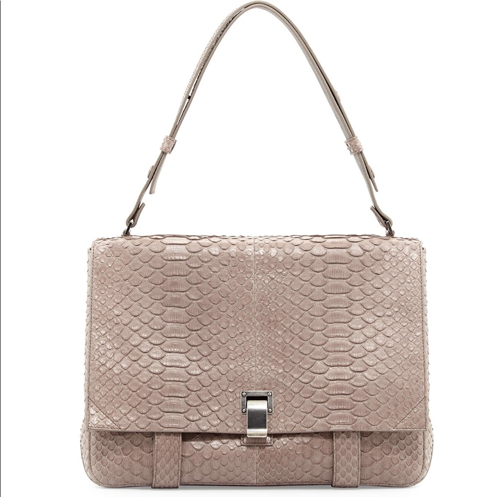 Proenza Schouler Courier Python Shoulder Bag